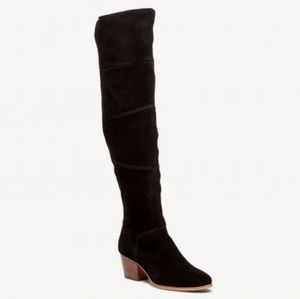 NEW Sole Society Melbourne black suede OTK boots